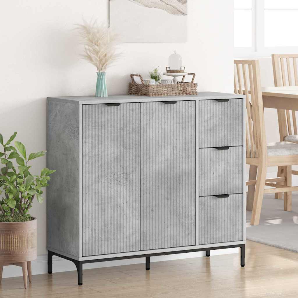 Kreveta Betonski sivi 89,5 x 33 x 82 cm Konstruirano drvo