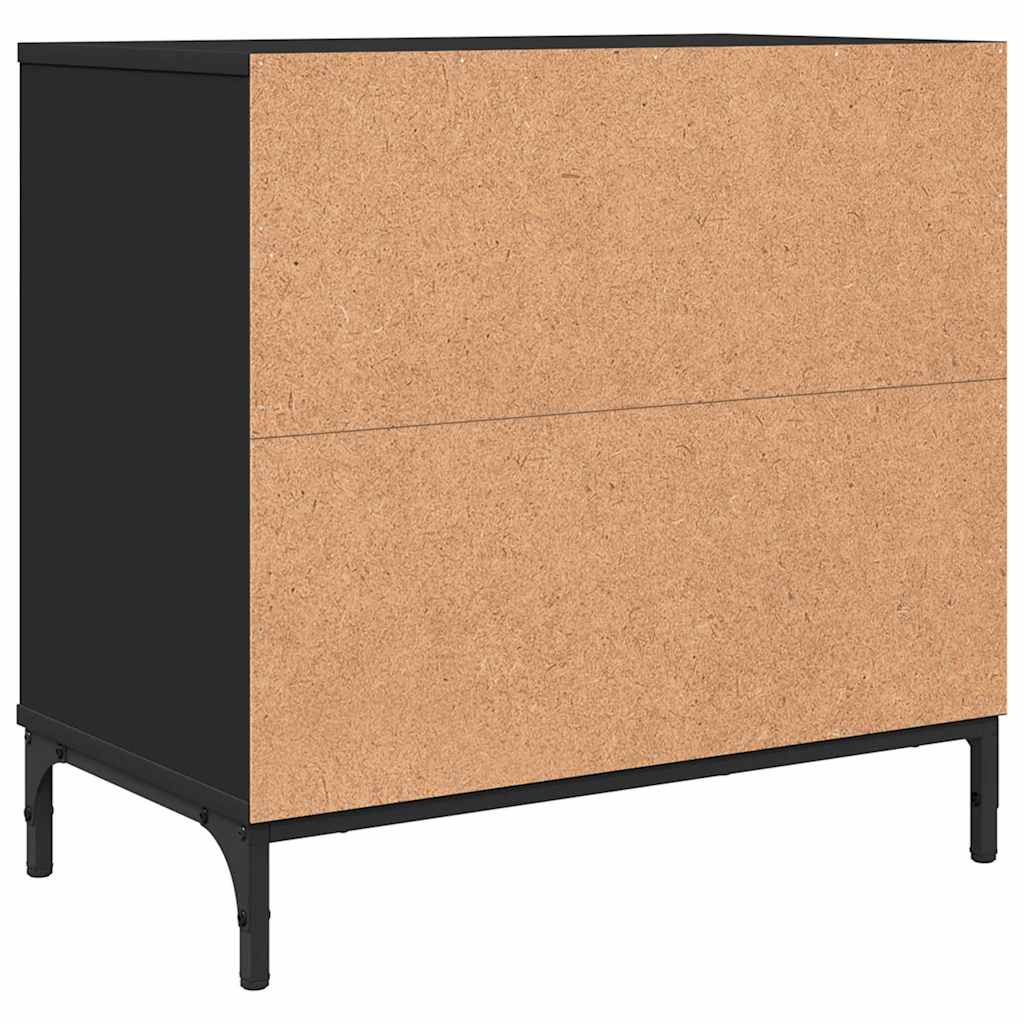 Noćni ormarić Crna 63.5 x 36 x 61 cm Konstruirano drvo