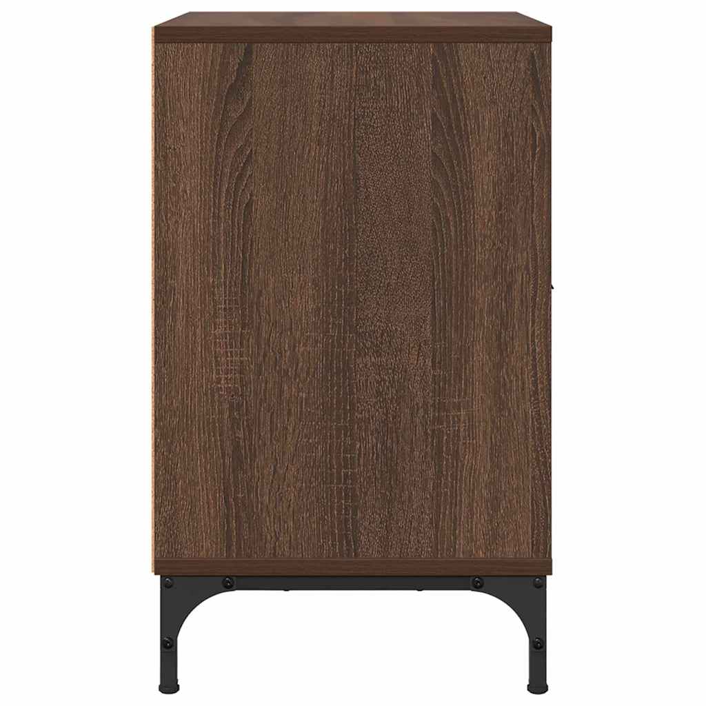 Noćni ormar 2 pcs Smeđi hrast 49 x 36 x 61 cm Konstruirano drvo