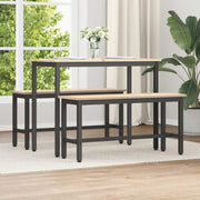 Klupice za blagovanje 2 pcs Prirodna 100 x 32,5 x 49 cm