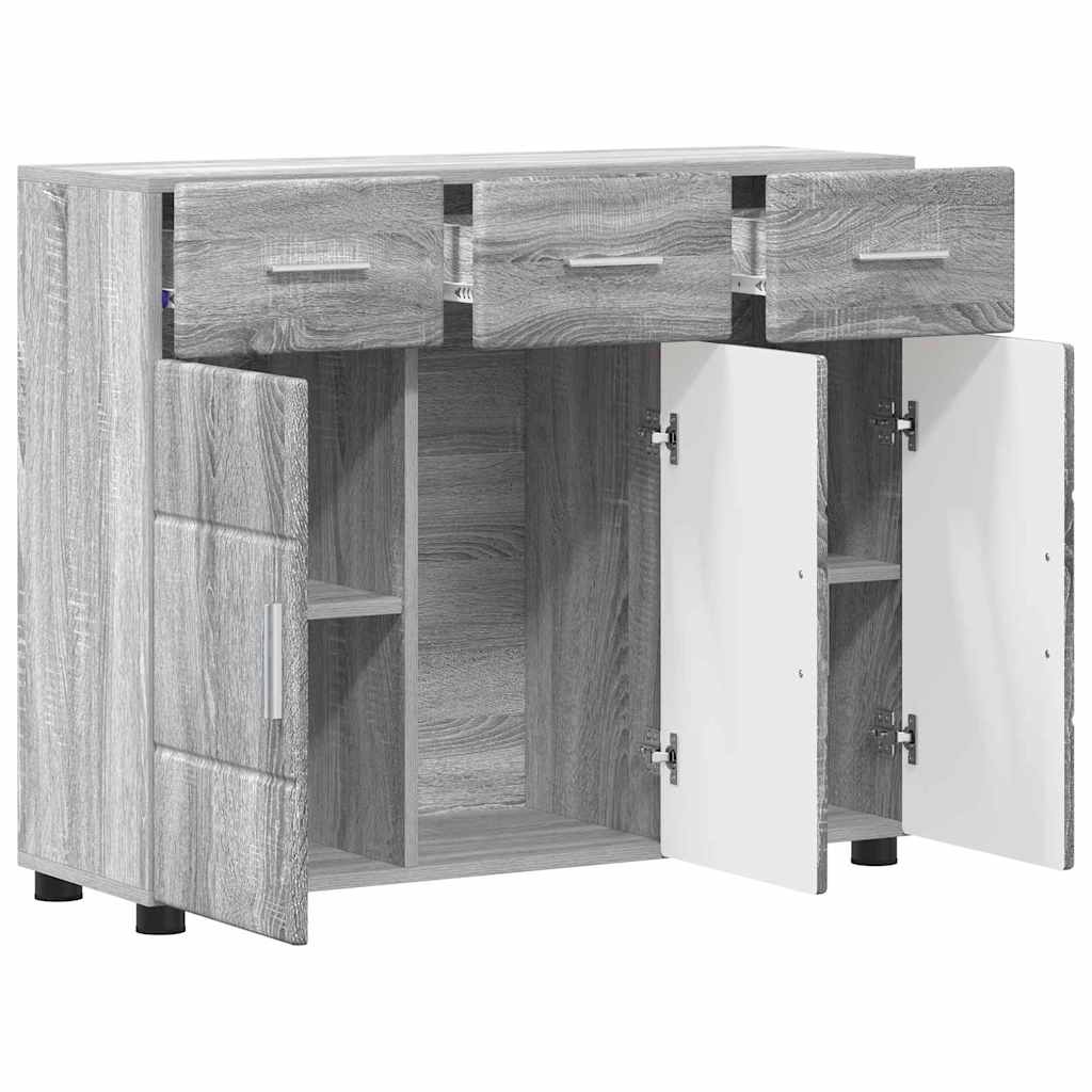 Kreveta s policom FLORIN Siva Sonoma 88,5 x 30,5 x 73 cm