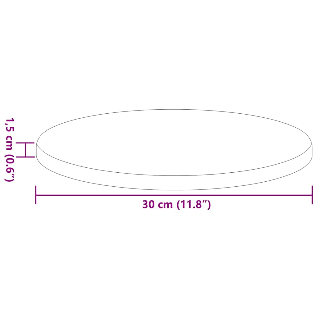 Gornji dio stola Beton siva Ø 30 x 1,5 cm Konstruirano drvo