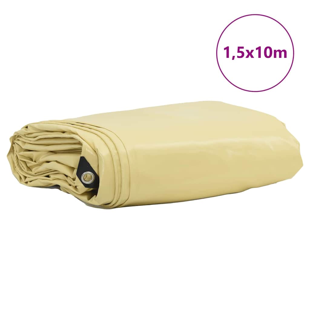 Cerada 650g / m² Bež 1,5 x 10 m Platno s PVC premazom