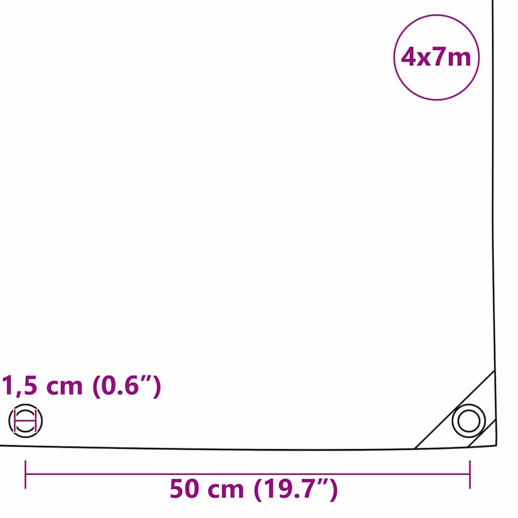 Cerada 650g / m² Narančasta 4 x 7 m Platno s PVC premazom