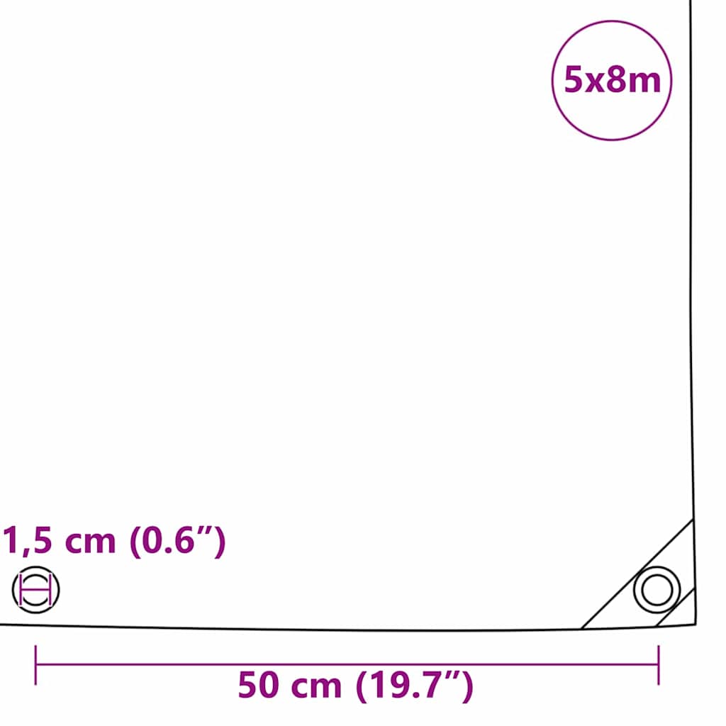 Cerada 650g / m² Narančasta 5 x 8 m Platno s PVC premazom