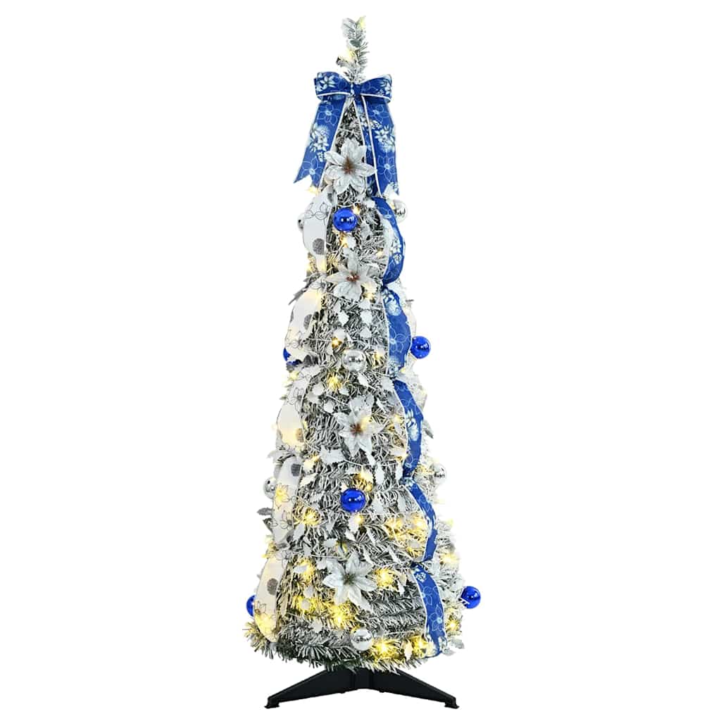 Umjetno božićno drvce s 50 LED svjetlima Bijelo 120 cm PVC