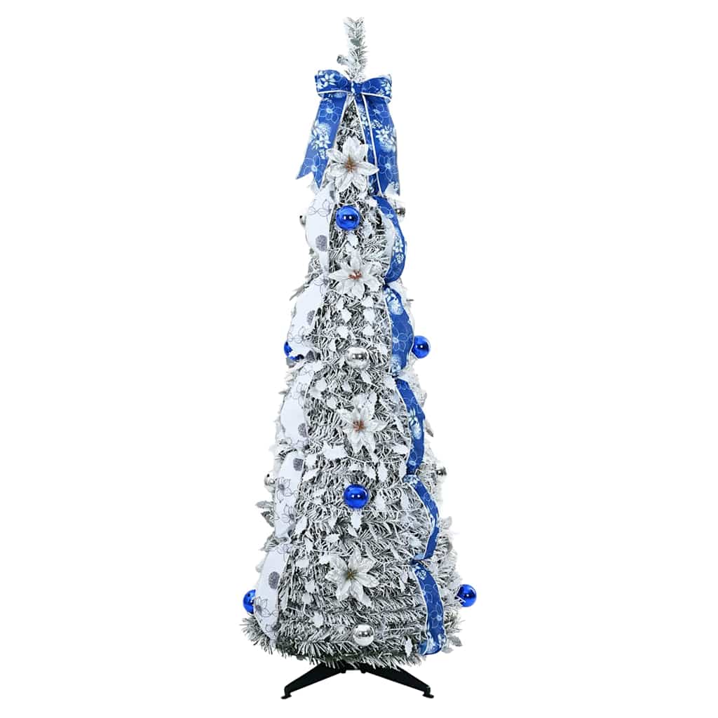 Umjetno božićno drvce s 50 LED svjetlima Bijelo 120 cm PVC