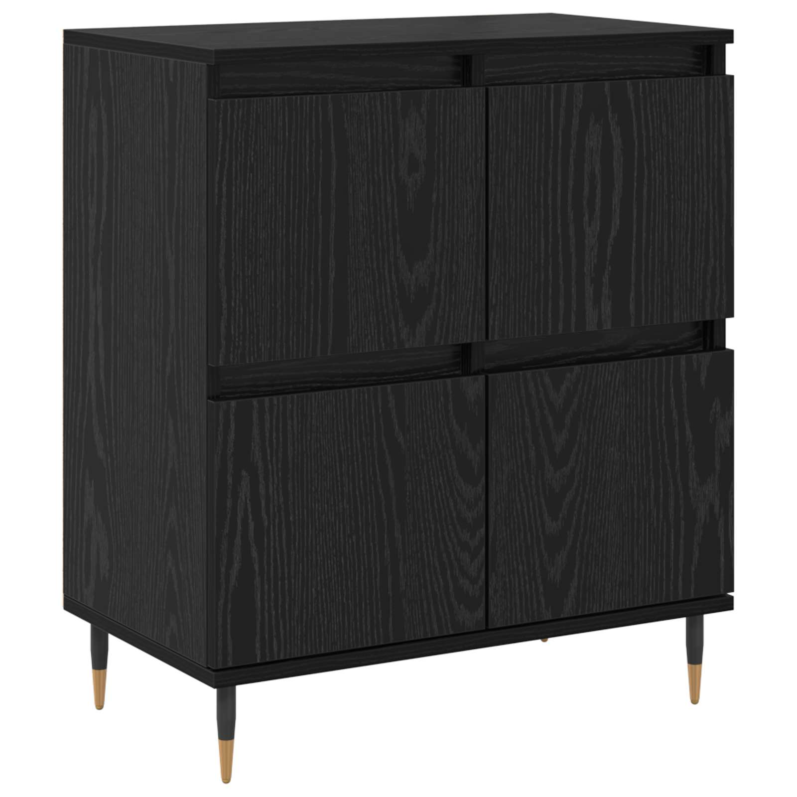 Ormarić za pohranu 3 pcs Crni hrast 60 x 35 x 70 cm