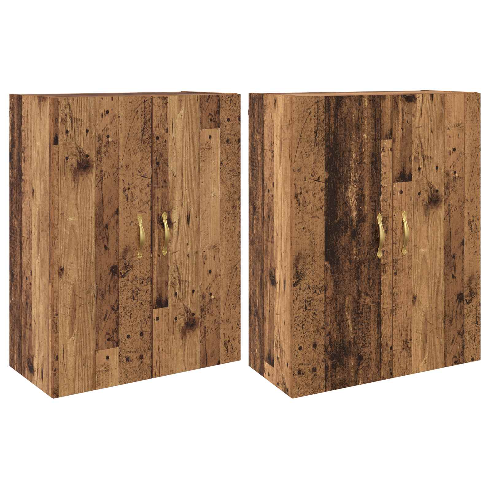 Ormar za montažu na zid 2 pcs Staro drvo 69,5 x 34 x 90 cm