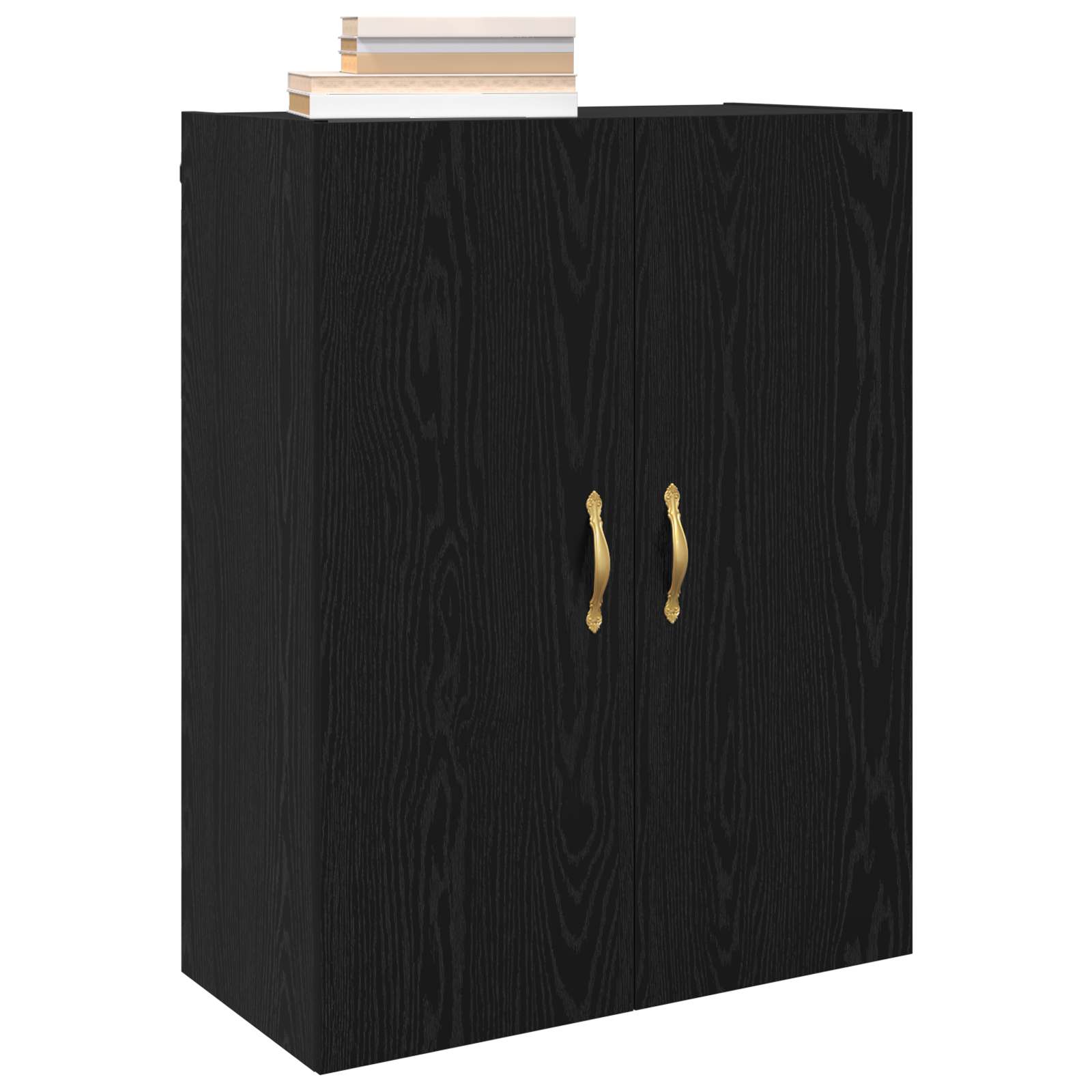 Ormar za montažu na zid 2 pcs Crni hrast 69,5 x 34 x 90 cm