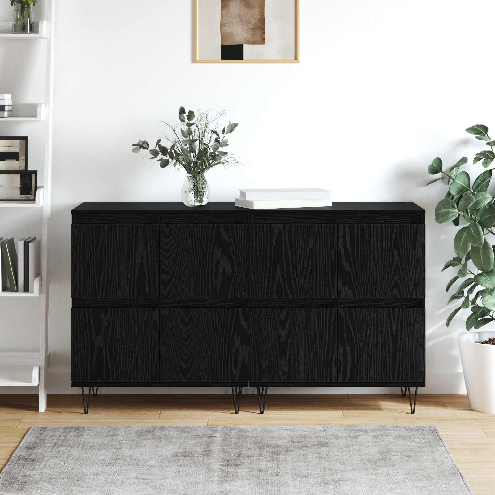 Komode 2 pcs Crni hrast