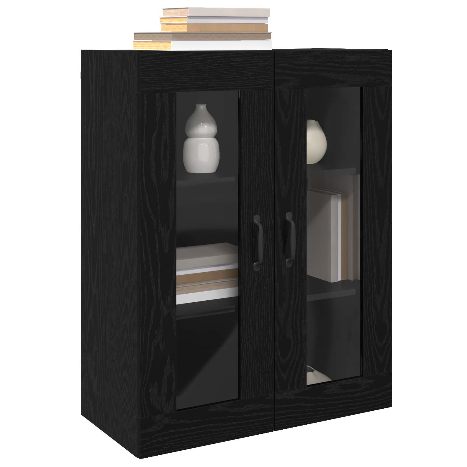 Ormarčići montirani na zid 2 pcs Crni hrast 69,5 x 34 x 90 cm