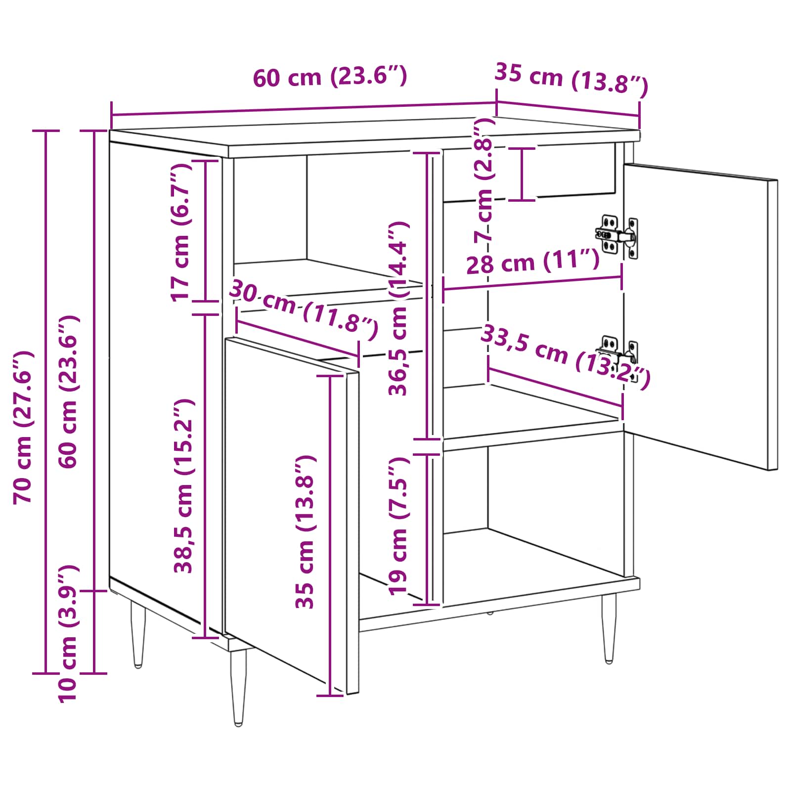 Komode 3 pcs Staro drvo