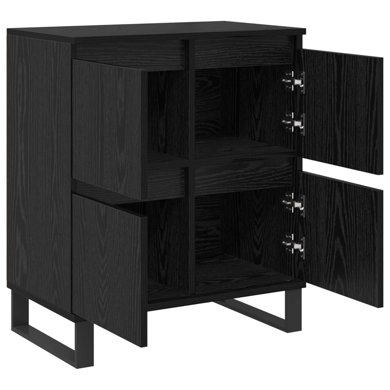 Kreveta 2 pcs Crni hrast 60 x 35 x 70 cm