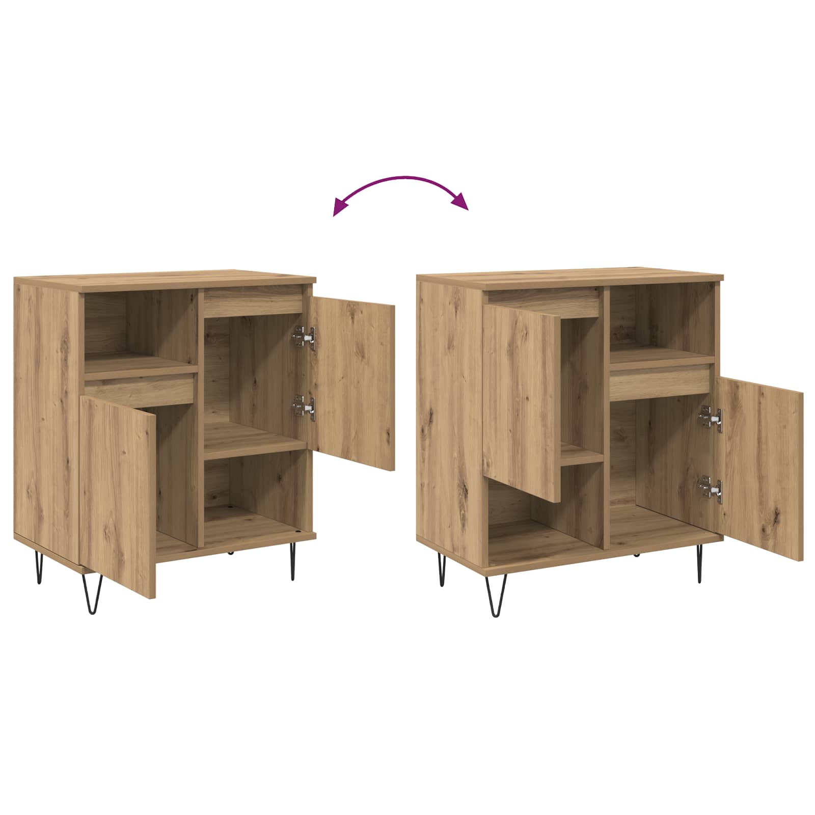 Kreveta 3 pcs Umjetnički hrast 60 x 35 x 70 cm