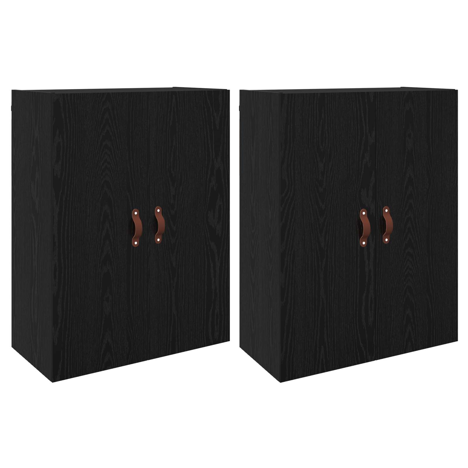 Ormar za montažu na zid 2 pcs Crni hrast 69,5 x 34 x 90 cm