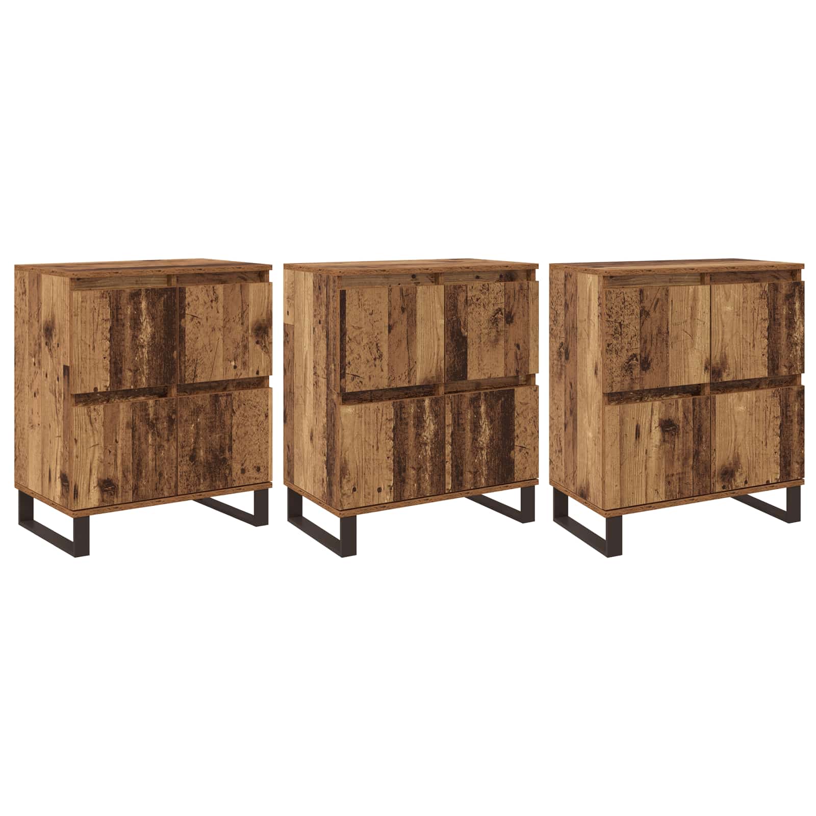 Kreveta 3 pcs Staro drvo 60 x 35 x 70 cm