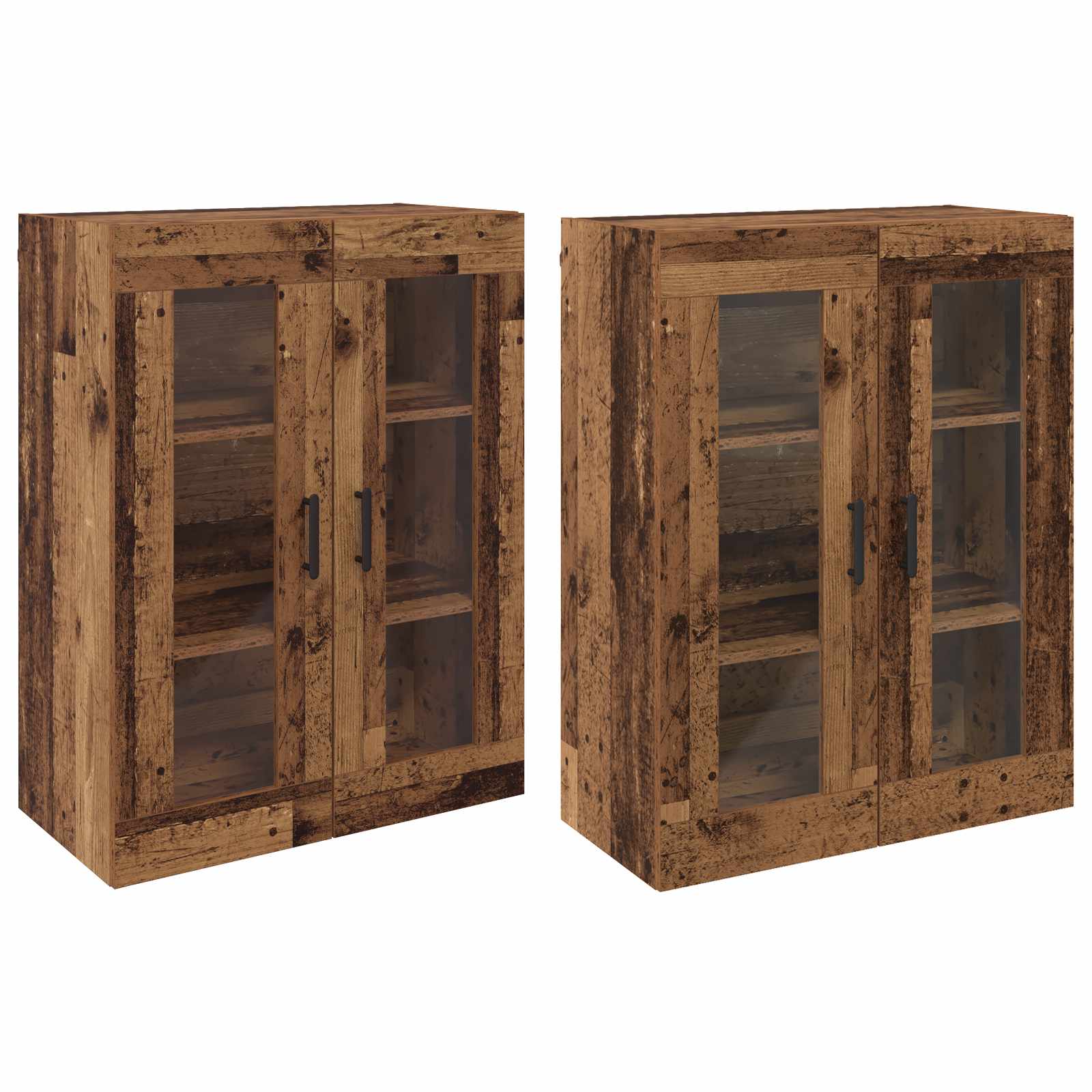 Ormarčići montirani na zid 2 pcs Staro drvo 69,5 x 34 x 90 cm