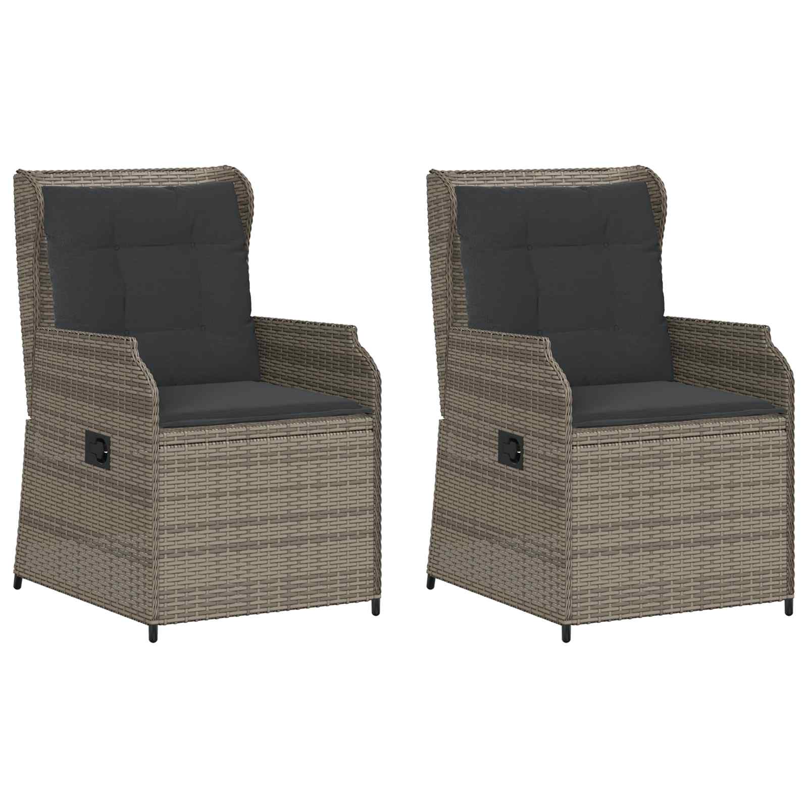 Vrtna klupa 2 pcs Siva poliratan