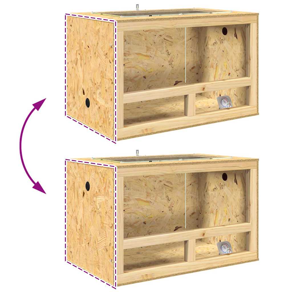 Terarij Smeđa 80 x 50 x 50 cm OSB