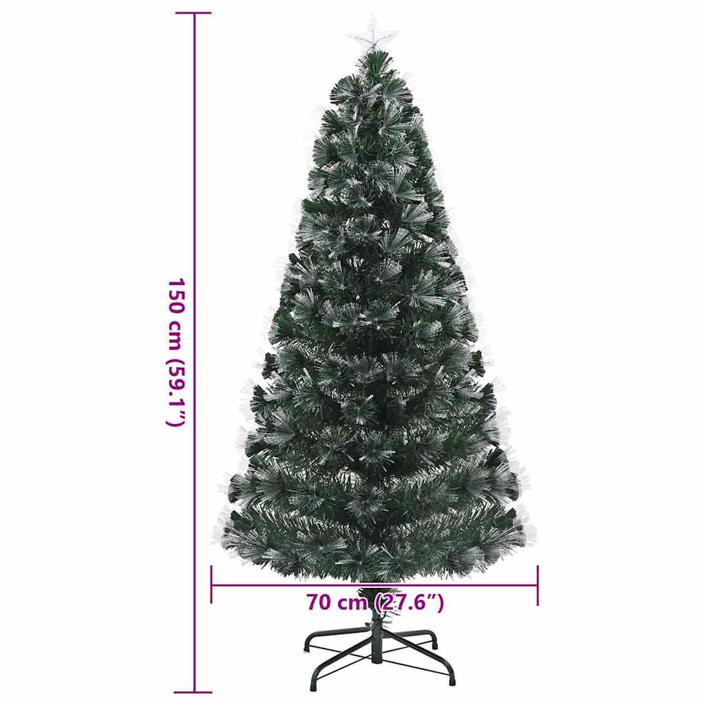 Umjetno božićno drvce s 160 LED svjetlima Zelena 150 cm PVC