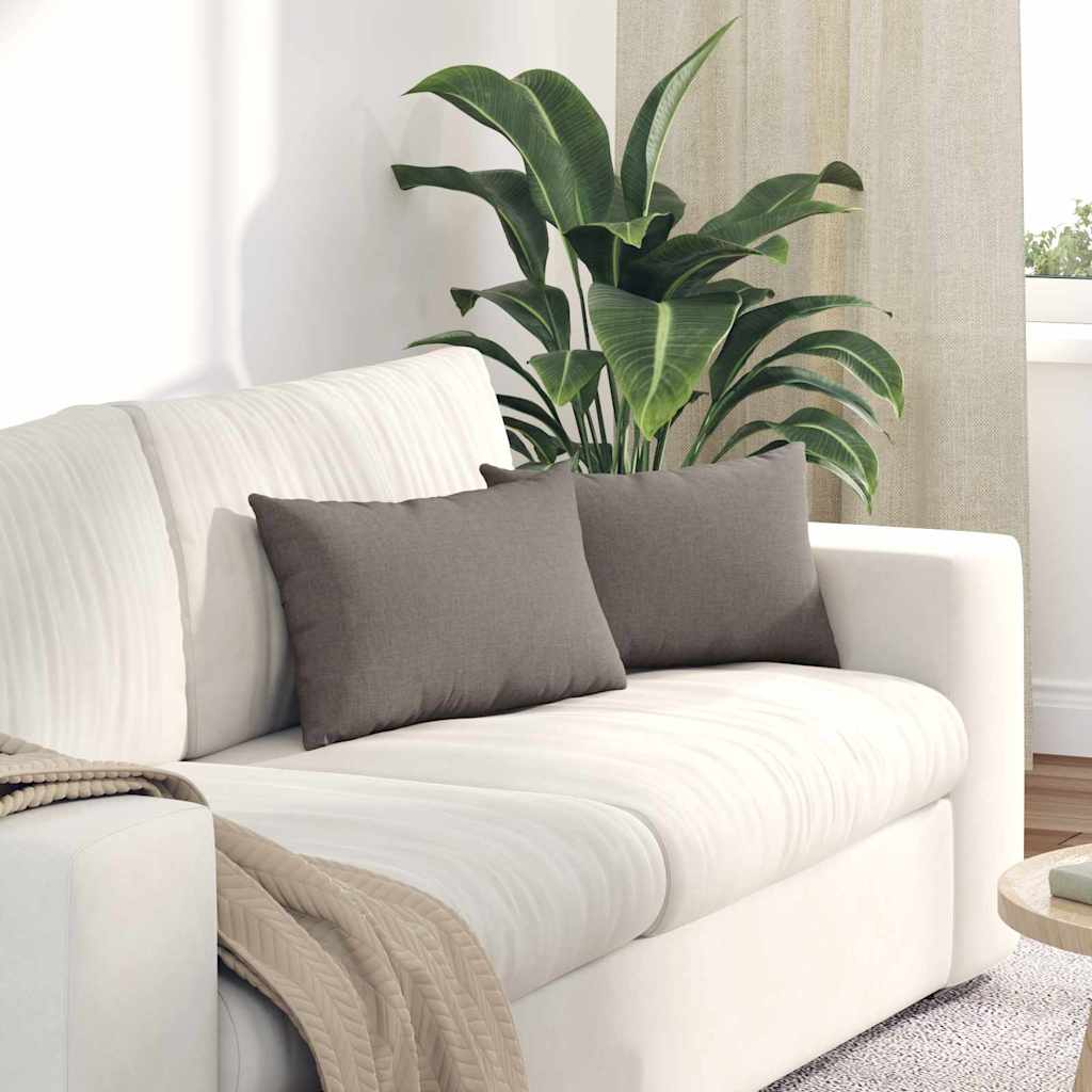 Jastučići za sofu 2 pcs Sivo-smeđa 50 x 30 cm tkanina