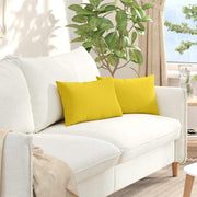 Jastučići za sofu 2 pcs Svijetlo žuta 50 x 30 cm tkanina