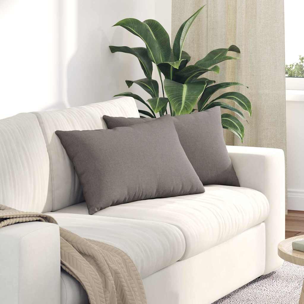 Jastučići za sofu 2 pcs Sivo-smeđa 60 x 40 cm tkanina