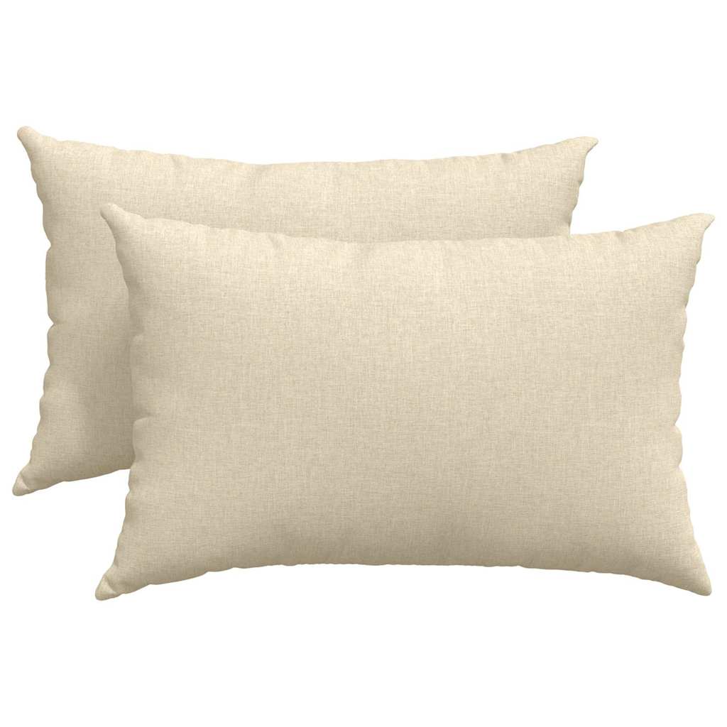 Jastučići za sofu 2 pcs Krema 60 x 40 cm tkanina