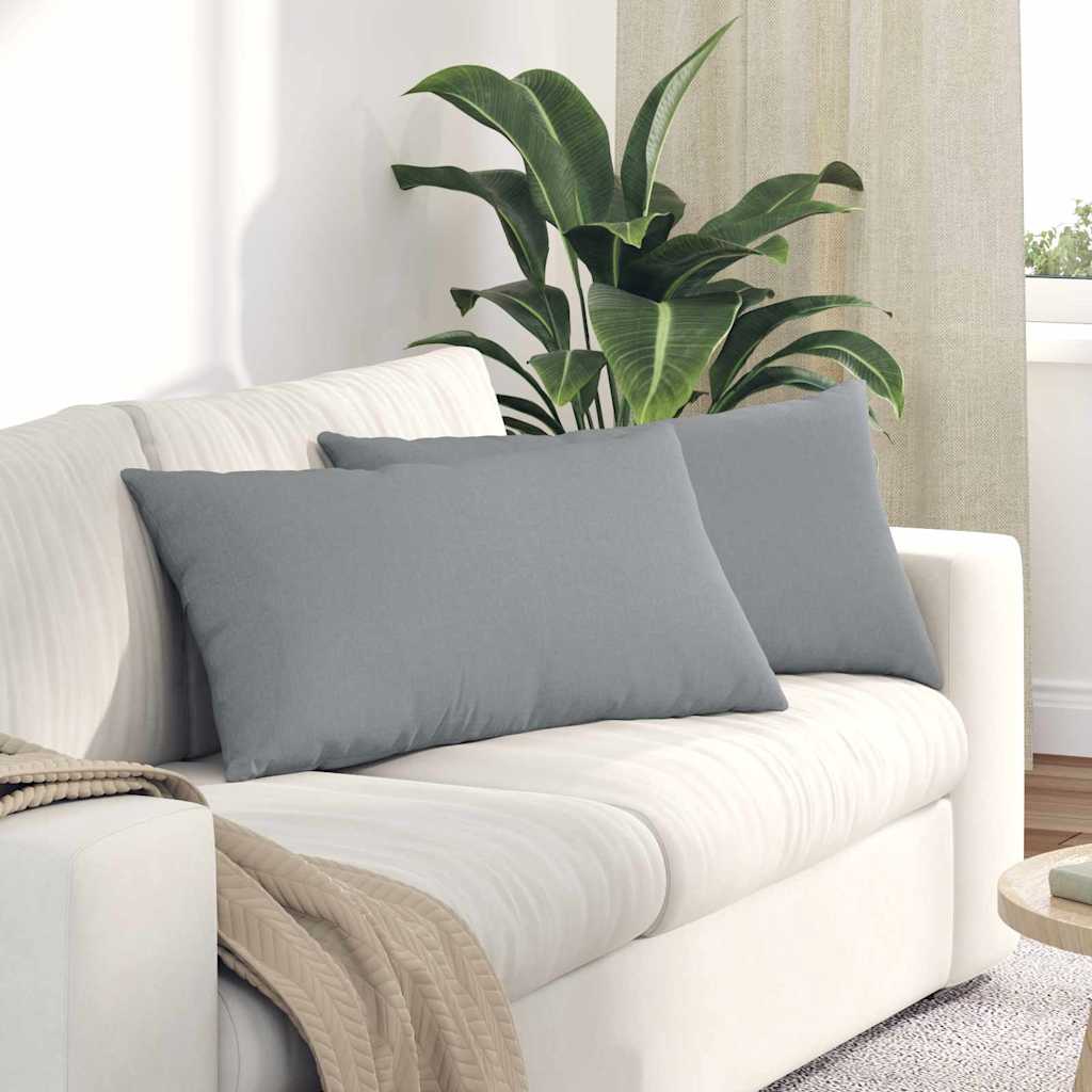 Jastučići za sofu 2 pcs Svijetlo siva 80 x 40 cm tkanina