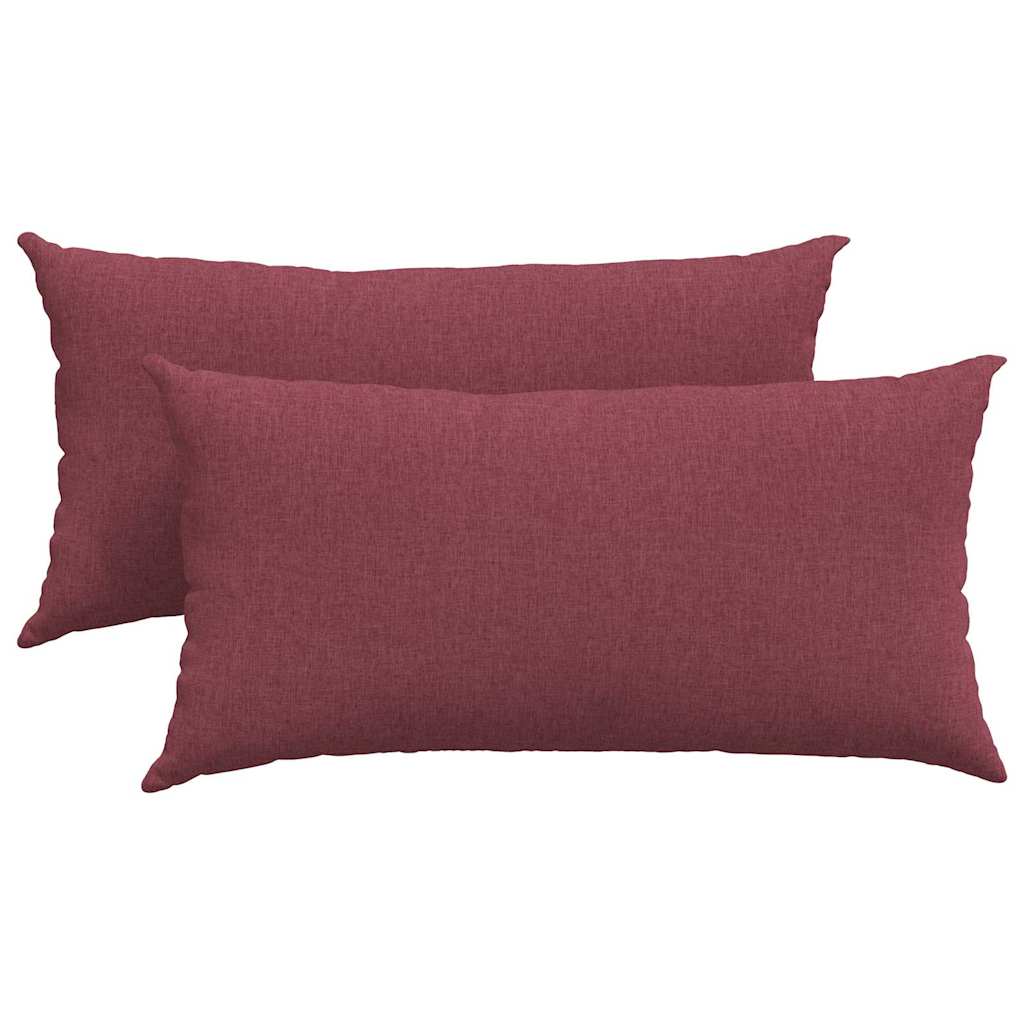 Jastučići za sofu 2 pcs Vinska crvena 80 x 40 cm tkanina