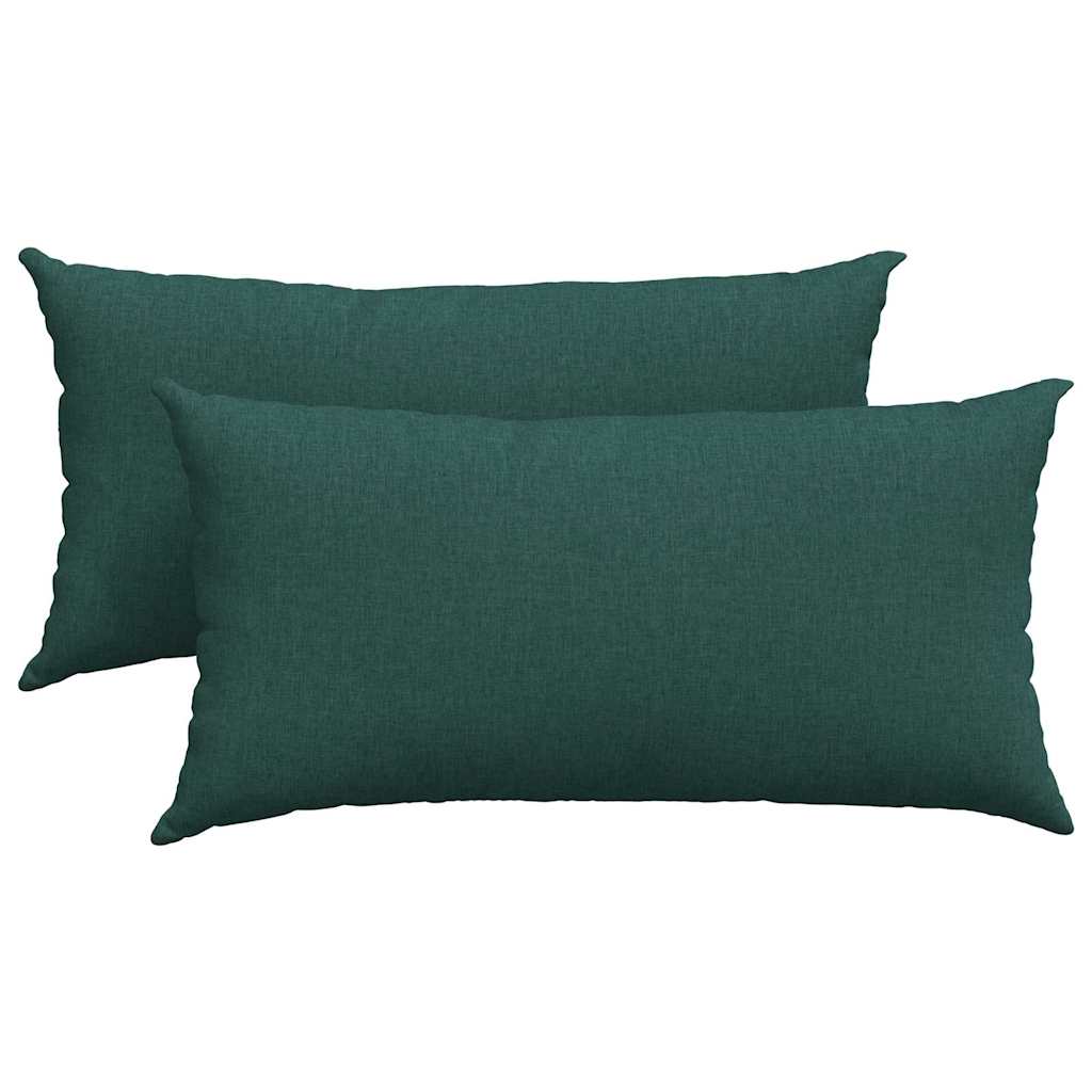 Jastučići za sofu 2 pcs Tamnozelena 80 x 40 cm tkanina