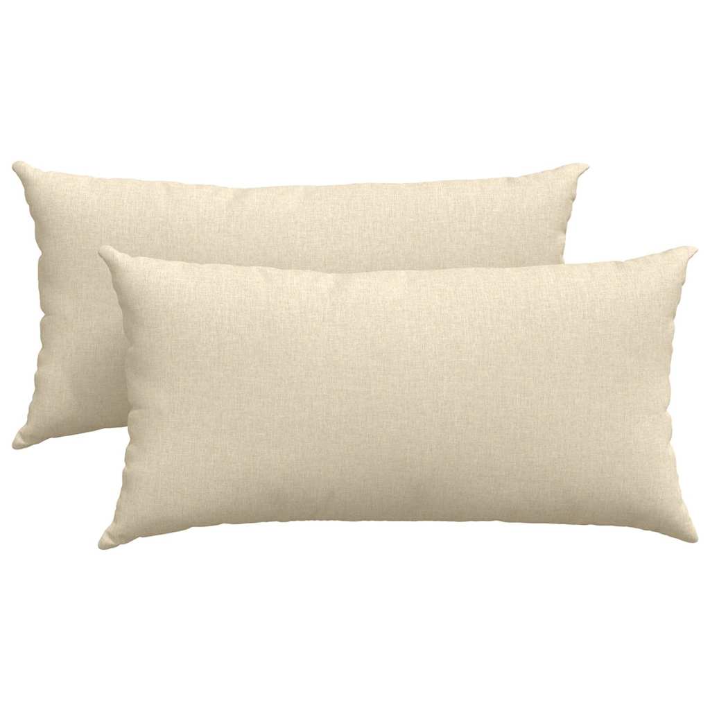 Jastučići za sofu 2 pcs Krema 80 x 40 cm tkanina