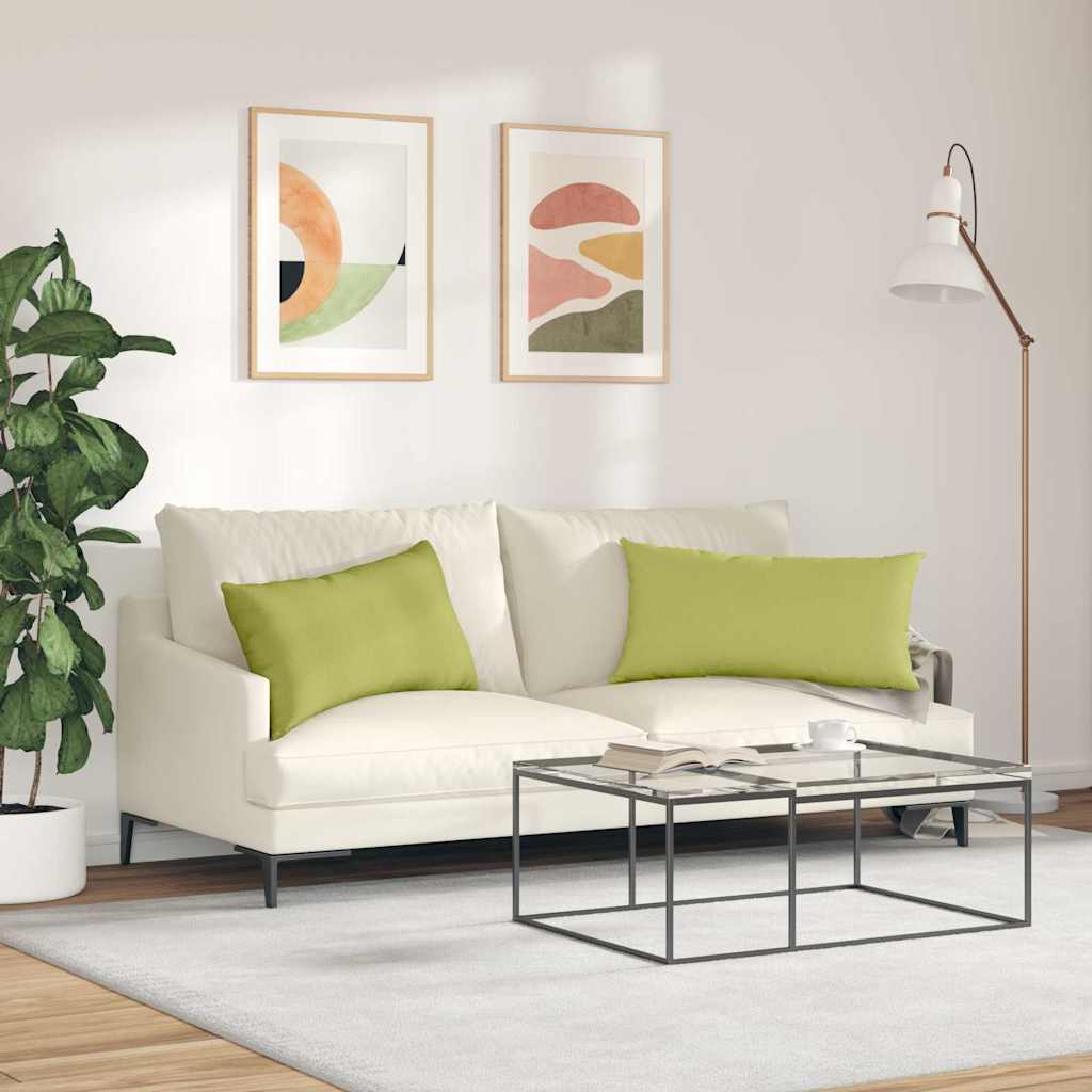 Jastučići za sofu 2 pcs Svijetlo zelena 80 x 40 cm tkanina