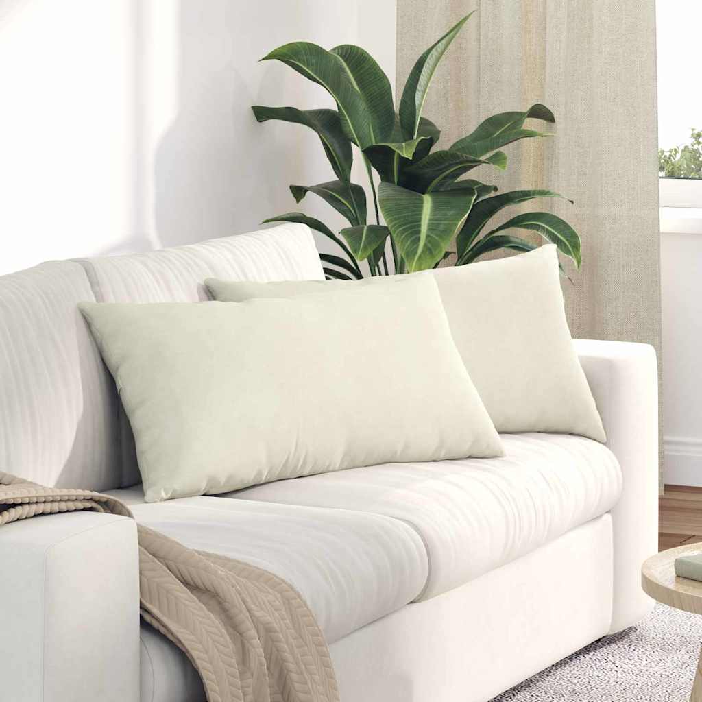 Jastučići za sofu 2 pcs Krema 80 x 40 cm Kordura tekstil