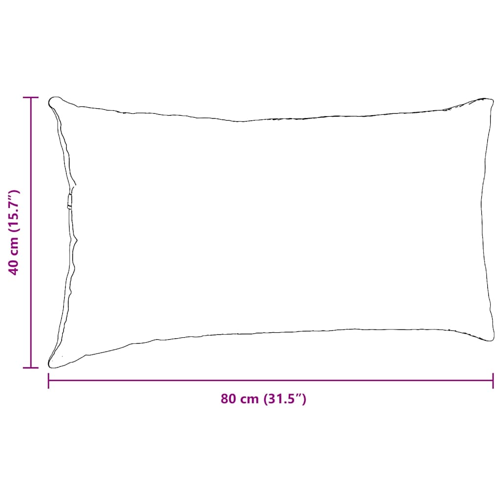 Jastučići za sofu 2 pcs Krema 80 x 40 cm Kordura tekstil