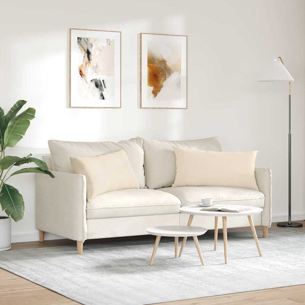 Jastučići za sofu 2 pcs Bež 80 x 40 cm tkanina
