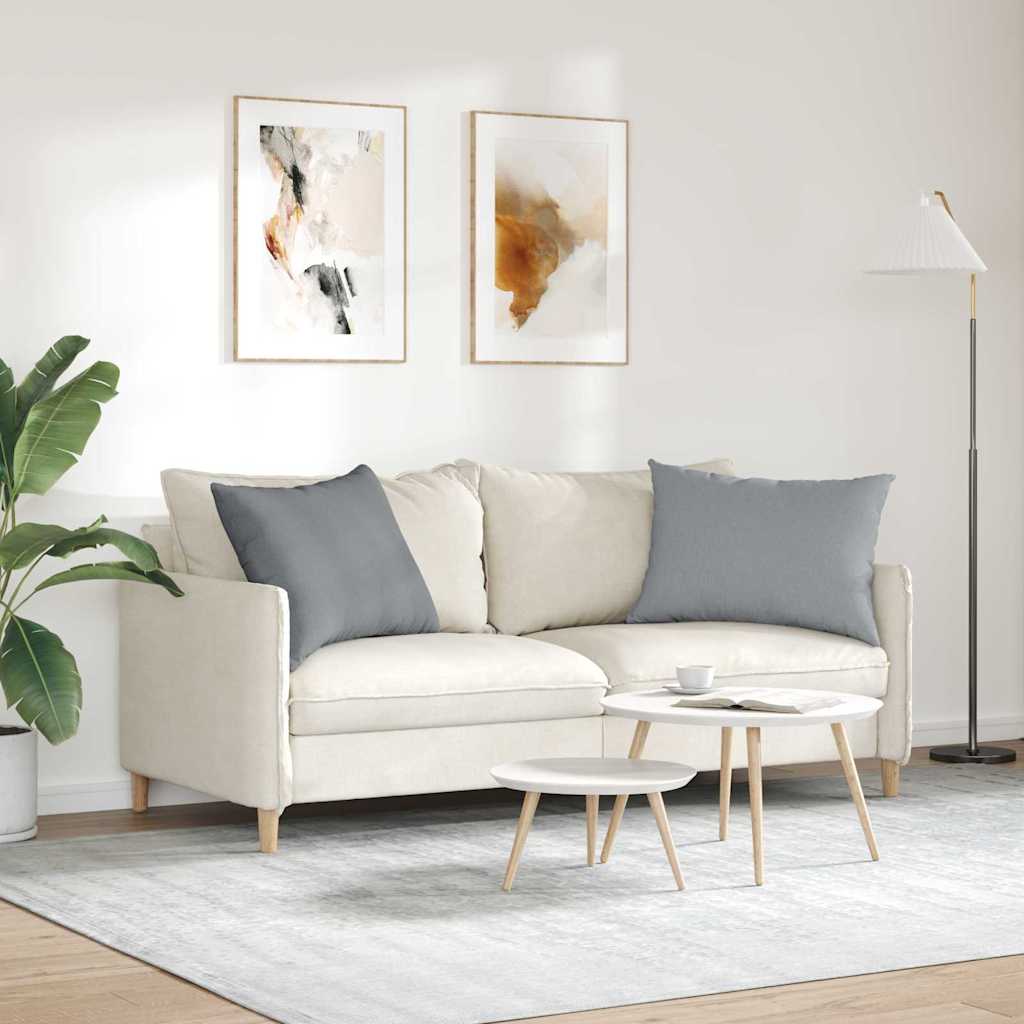 Jastučići za sofu 2 pcs Svijetlo siva 70 x 50 cm tkanina