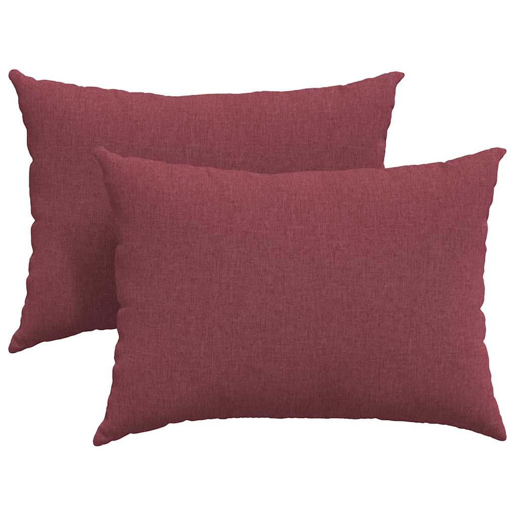 Jastučići za sofu 2 pcs Vinska crvena 70 x 50 cm tkanina