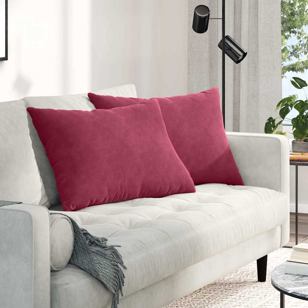 Jastučići za sofu 2 pcs Vinska crvena 70 x 50 cm