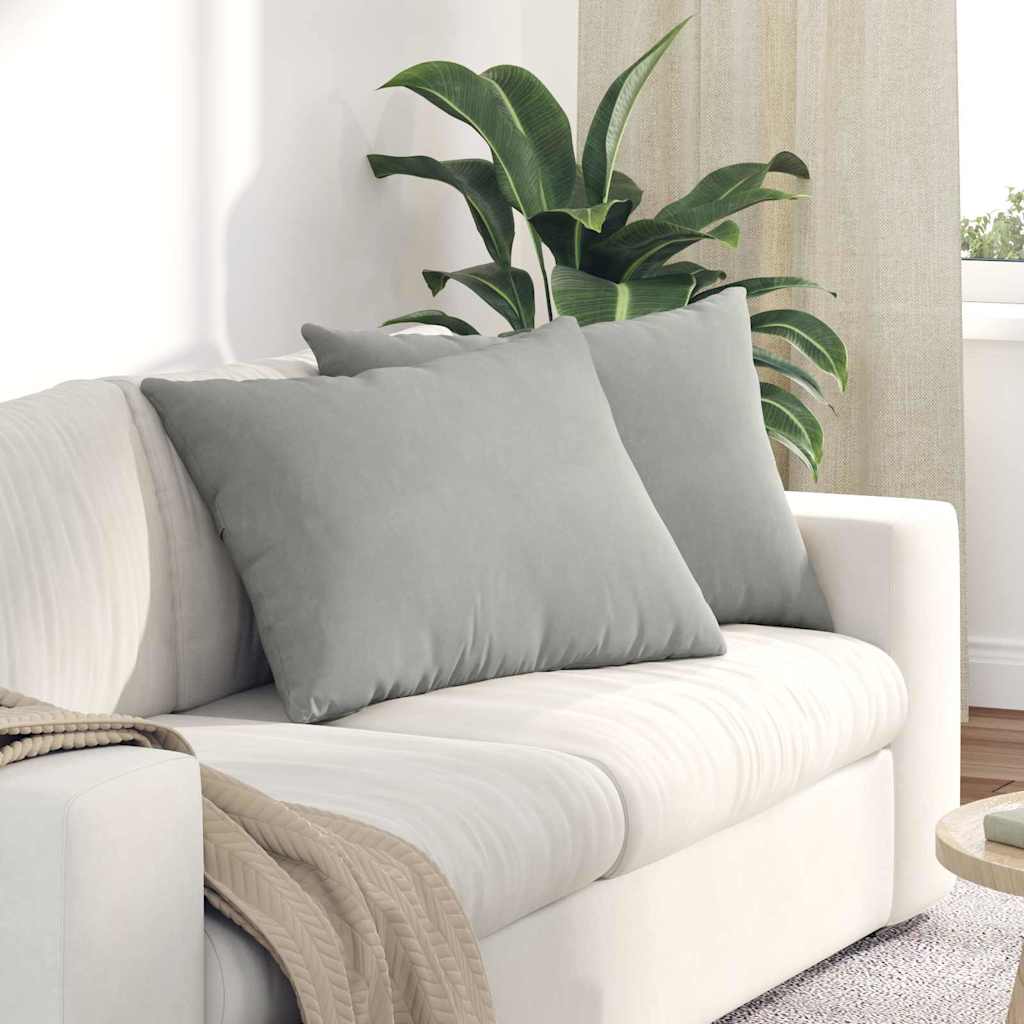 Jastučići za sofu 2 pcs Svijetlo siva 70 x 50 cm tkanina