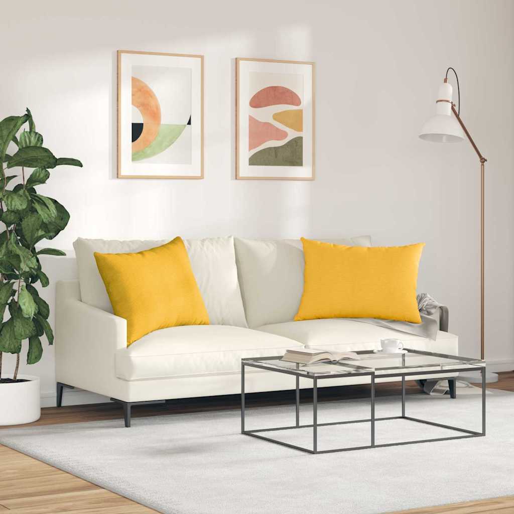 Jastučići za sofu 2 pcs Svijetlo žuta 70 x 50 cm