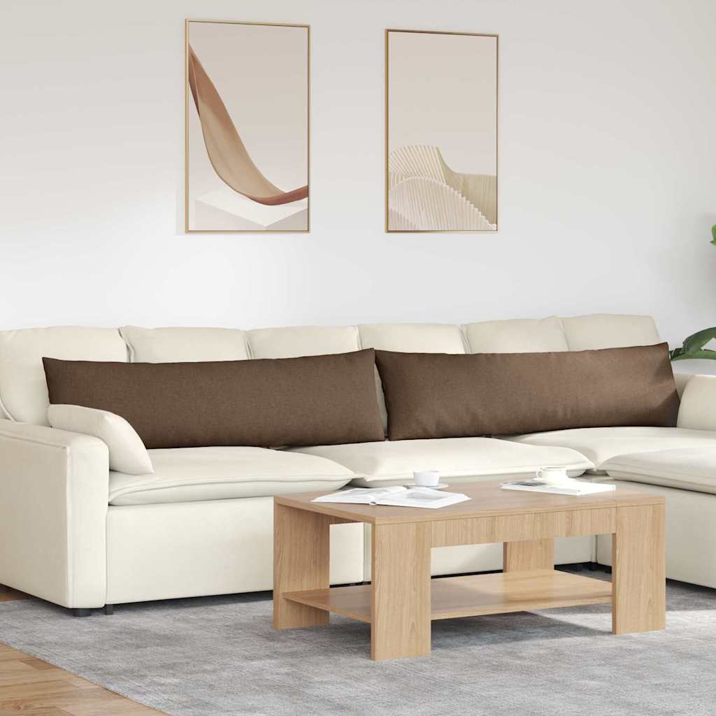 Jastučići za sofu 2 pcs Smeđa 145 x 40 cm tkanina