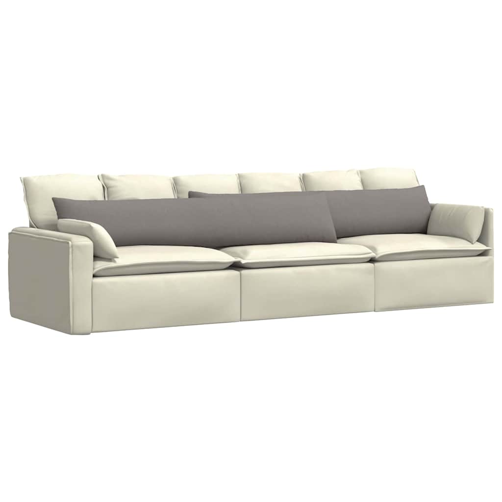 Jastučići za sofu 2 pcs Sivo-smeđa 200 x 40 cm tkanina