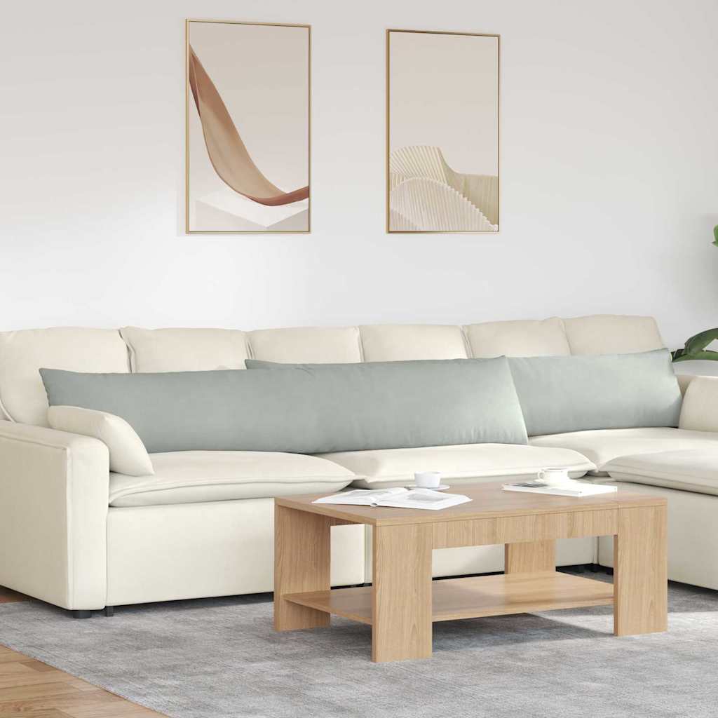Jastučići za sofu 2 pcs Svijetlo siva 200 x 40 cm