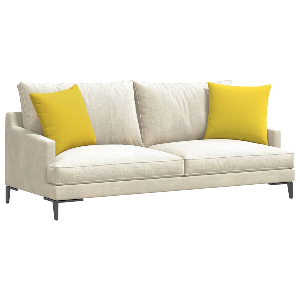 Jastučići za sofu 2 pcs Svijetlo žuta 45 x 45 cm tkanina