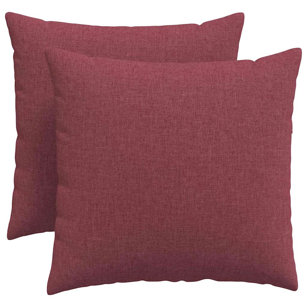Jastučići za sofu 2 pcs Vinska crvena 50 x 50 cm tkanina