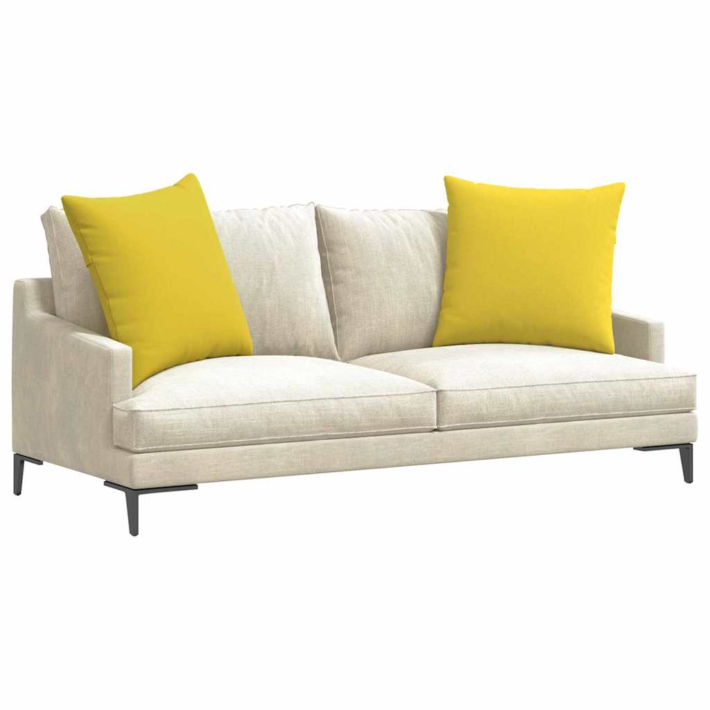 Jastučići za sofu 2 pcs Svijetlo žuta 60 x 60 cm tkanina