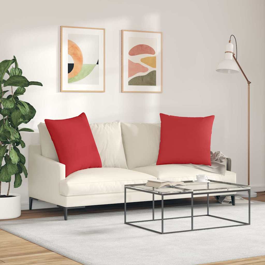 Jastučići za sofu 2 pcs Crvena 60 x 60 cm tkanina