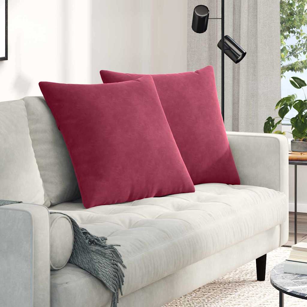 Jastučići za sofu 2 pcs Vinska crvena 60 x 60 cm